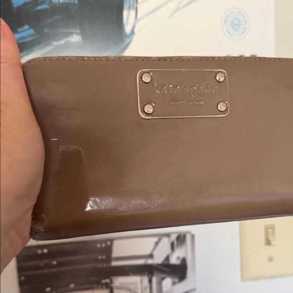 kate spade Handbags - kate spade brown patent leather wallet
